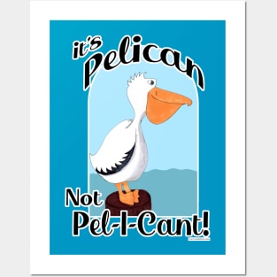 Pelican Funny Motivational Seabird Cartoon Art Posters and Art